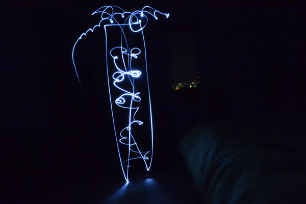 Light Art by me photo by my son