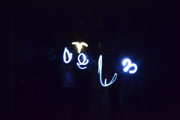 Light Art 3 by girls at Earth Hour