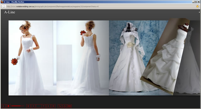 Wedding Dress Magazine style catalog with flipping pages